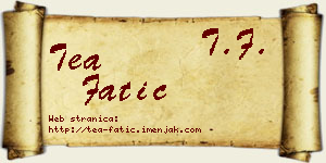 Tea Fatić vizit kartica